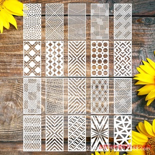 20 pcs Wall Drawing Painting Template Reusable Plastic Template Amazon Hot Sale Factory Direct