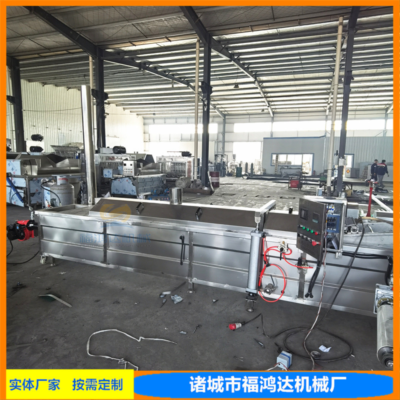 高温油炸馓子设备 连续式大馓子油炸机 肉制品鸡柳条油炸流水线