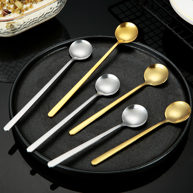Stainless Steel Round Spoon For Bird's Nest, Tremella, Honey, Desserts, Wedding Souvenirs, Stirring Coffee Spoon,_voghion.com