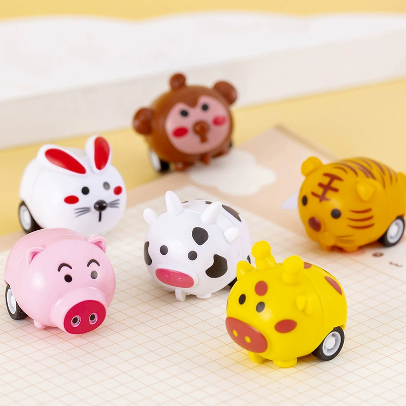 Мультяшный милый питомец с обратным откатом для детей мини-автомобиль с откатом животных