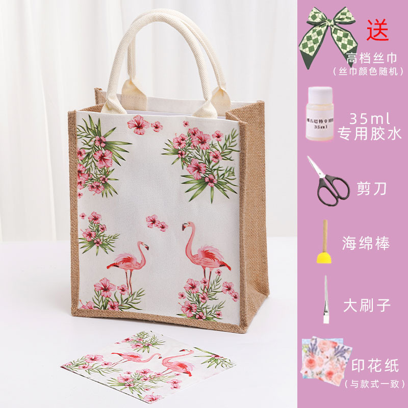 手工diy蝶古巴特包材料包帆布包帆布袋创意制作手绘礼物团建沙龙|undefined