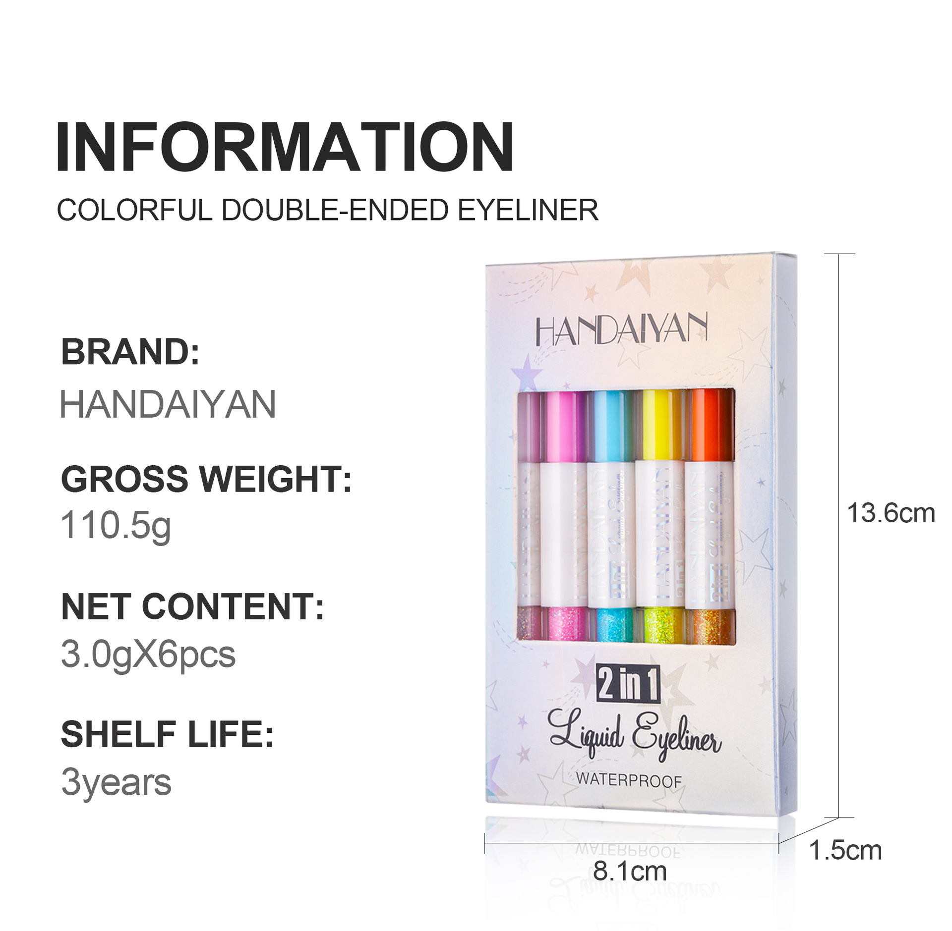 Han Daiyan Double Fine Shiner Color Pencil eyeliner_voghion.com