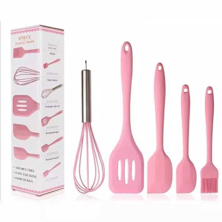Silicone kitchenware, tools set, scraper, 5 pieces, 5 pieces