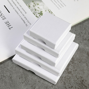1.5cm white ring box thin earrings jewelry box bracelet necklace jewelry box wholesale