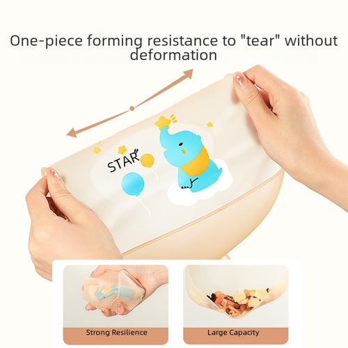 Baby Meal Feeding Bib Waterproof Silicone Meal Feeding Bib Children's Soft Feeding Bib Baby Anti-Spillage Feeding Bib 