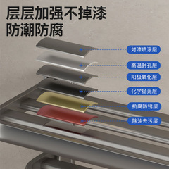 Gao Wenhai Gun Gray Space Aluminum Towel Rack Bathroom Pendant Bathroom Storage Rack Folding Bath Towel Rack Manufacturer Wholesale