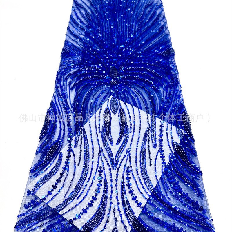 Moda Gaoding Suzhou fabricantes de ropa de moda al por mayor transfronterizos puntos de cuentas de lenteja tela de encaje image 3