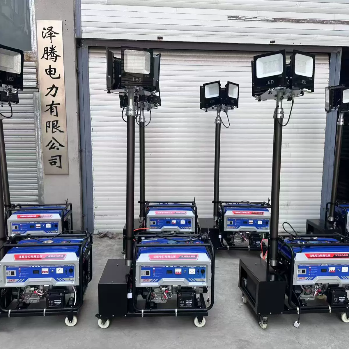 泽腾电力 移动照明灯组 全方位照明灯车 5KW汽油发电机 升降系统