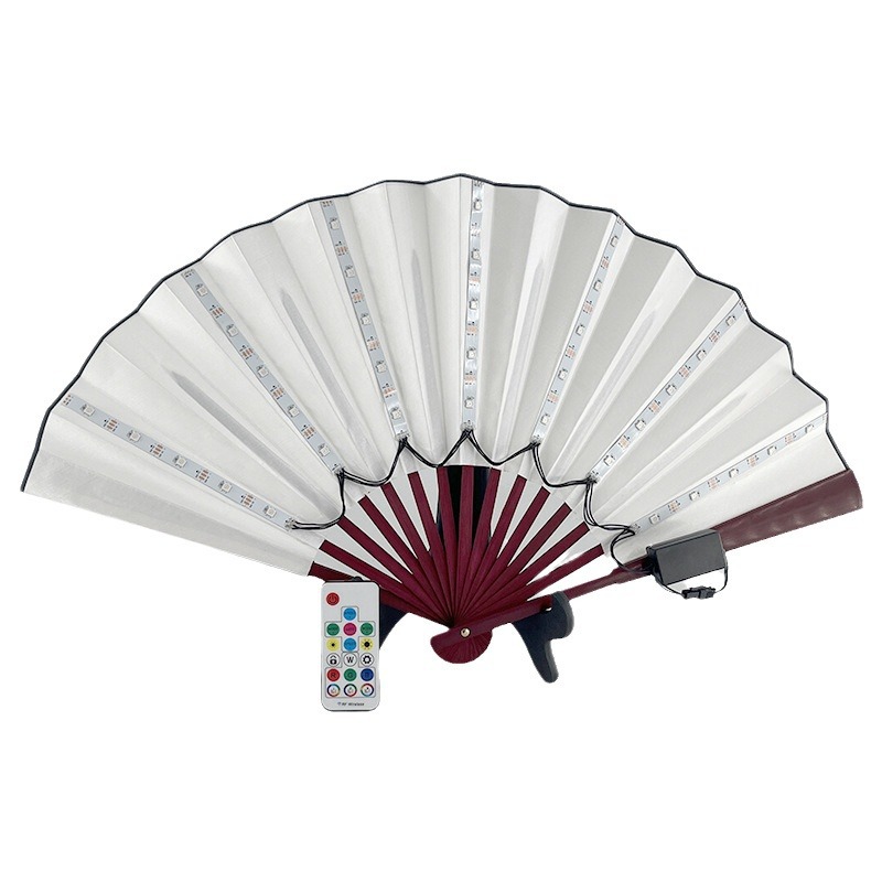 Rendimiento de la etapa atmósfera accesorios LED luminoso ventilador ktv bar discoteca disco ventilador plegable 6v LED color mágico ventilador