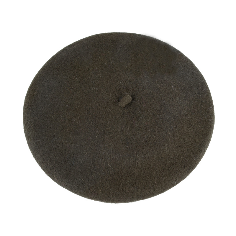 Unisex Wool beret Autumn-winter vintage woolen painter's hat Winter hat Lady's bud hat_voghion.com
