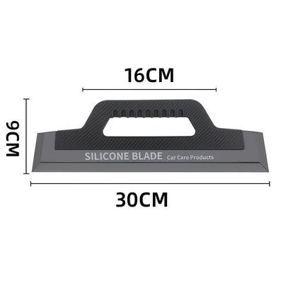 Car Cover Scraper Silicone Car Window Glass Wiper Does Not Damage Car Paint Wiper Car Cleaning Tool Car Wash Water Scraper (Car cleaning tools) - black-handle-style