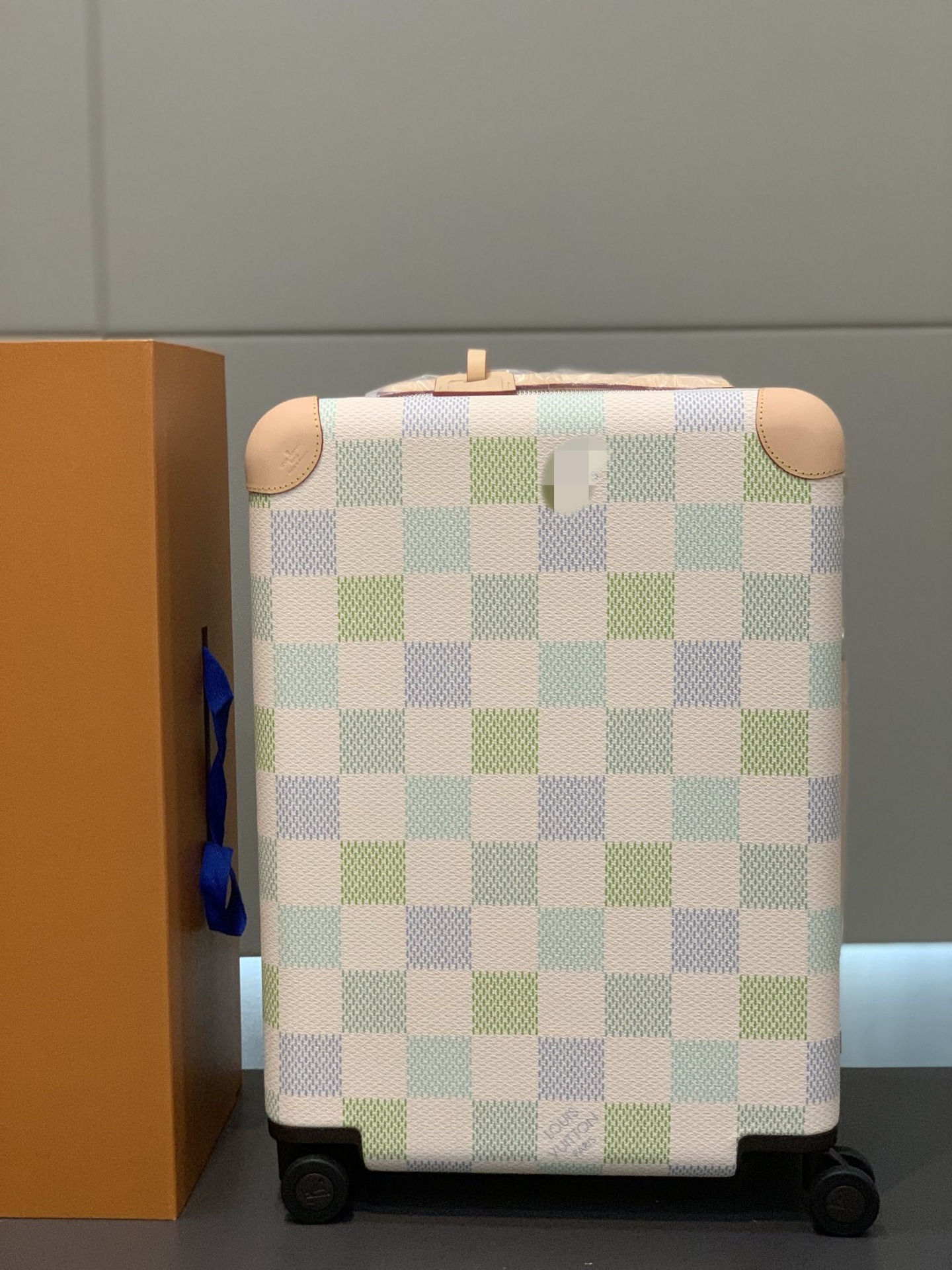 베이지색 큰 격자