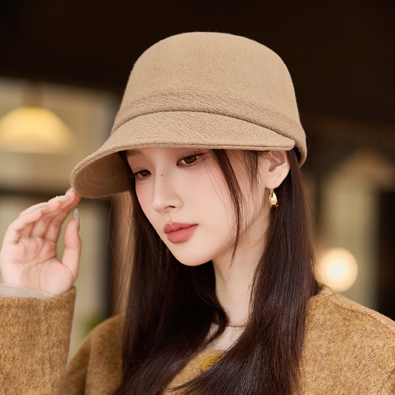 帽子女秋冬新款羊毛呢加厚保暖马术帽文艺复古百搭报童帽显脸小韩|undefined