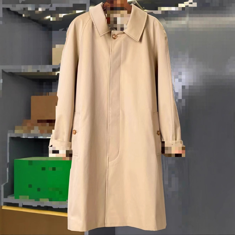 2024 Spring New Style Accessible Luxury European Simple Single-Breasted Camden Version Lightweight Off-Shoulder Men's Windbreaker