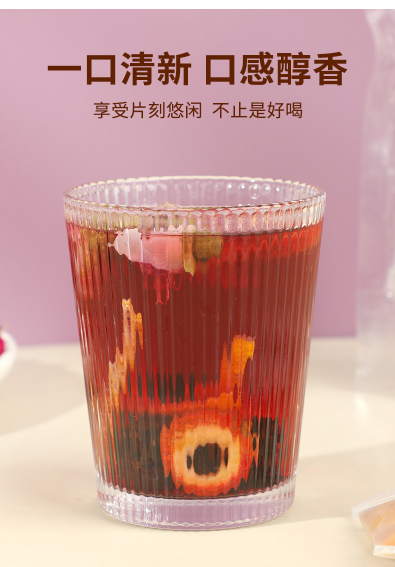 Wumei Shanzha Chenpi Herbal Tea Blend Smoked Plum Hawthorn Tangerine Peel Lotus Leaf 10g x 20 Bags in use