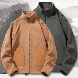 Autumn and Winter New Couple Graphene Self-heating Fleece Jacket Winter Warm Base Jacket Men's Jacket regular