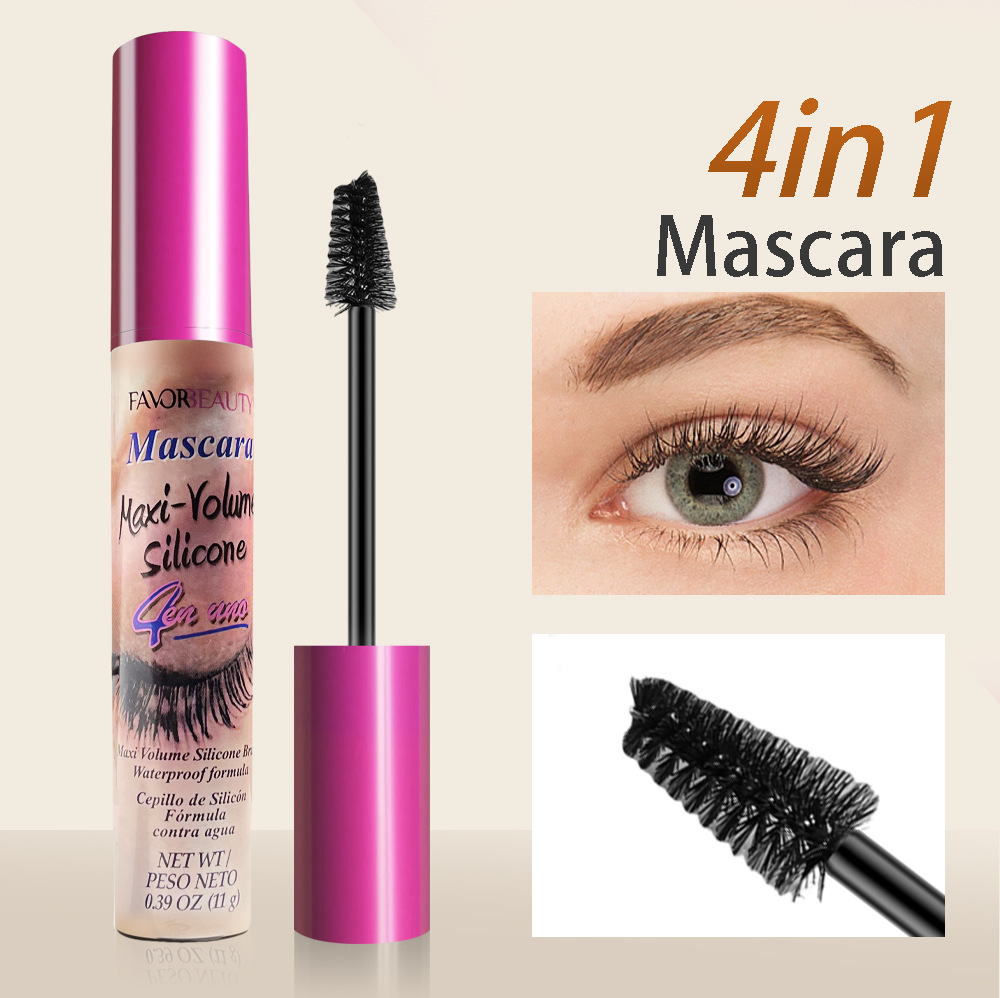 Mascara impermeable ligera rizada estereoscópica base no aglomerada transfronteriza Amazon maquillaje venta caliente
