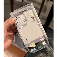花と草の子犬 Xiaomi 15 携帯電話ケース CIVI3 シンプルな Redmi NOTE14 スペース透明 K70E12C
