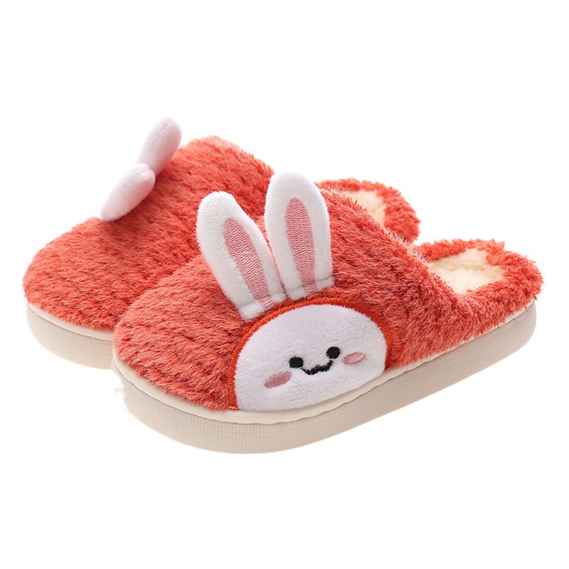 Cixi Younuo Shoes 2022 New Children's Cotton Slippers Cute Cartoon Bunny Middle Children's Slippers Children's Home Shoes