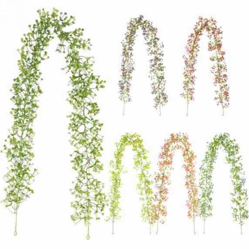 Artificial flowers, handmade finished products, vine plastic flowers, fake flowers, baby's breath, wedding outdoor decorations, green plant crafts wholesale