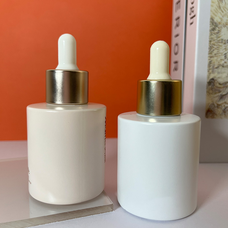 化妆品分装瓶30ml电镀喷涂空瓶精华液瓶子便携玻璃滴管水乳瓶子