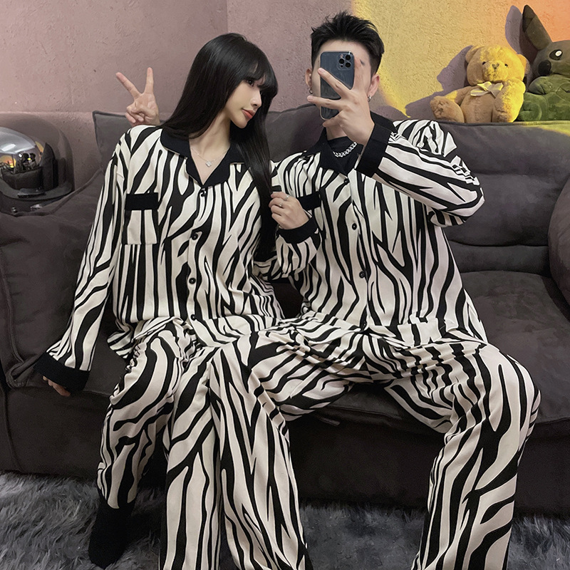 Pijamas de pareja de primavera y otoño de algodón de manga larga delgada para mujer más tamaño 2023 nuevos hombres lindos de verano e invierno para el hogar