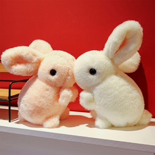 仿真兔子真可愛小白兔情侶一對玩偶公仔兒童娃娃生日禮物女跨境
