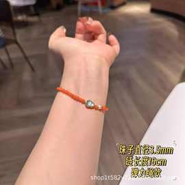 天然南红手串手饰红玛瑙手链复古简约精致冰种翡翠玉葫芦3923