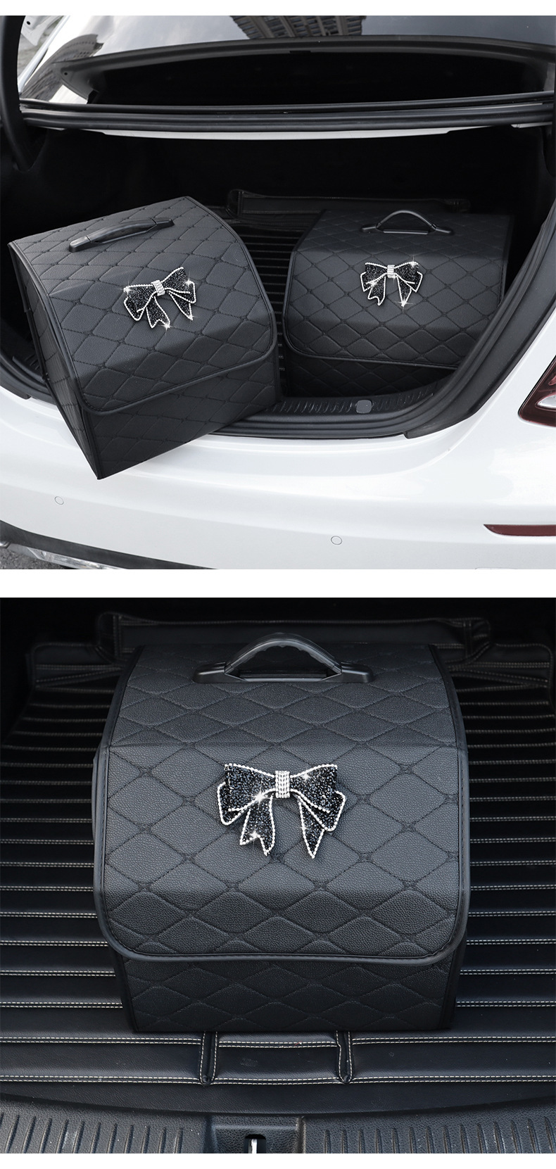 Cross-Border Car Trunk Storage Box Storage Box Creative Leather Folding Car Multifunctional Trunk Debris Organization