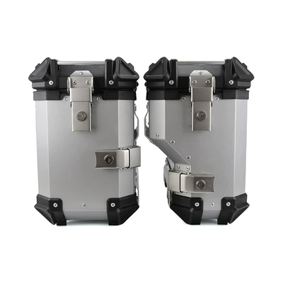 Motorcycle trunk Box, Aluminum Alloy Side - right-hide-38l-silver