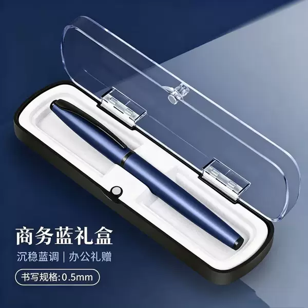 Matte black metal ballpoint pen, a popular choice in Europe and America, featuring a business-style design, customizable logo printing, and a high-end retractable cap