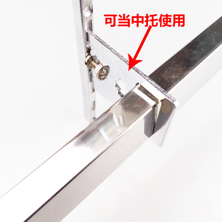 Suministro directo del fabricante de Foshan: Soporte de pilar A M183A galvanizado para colgar tubos cuadrados, almacenamiento de exhibición metálico, tipo montaje en pared.