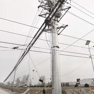 High pressure steel pipe pole 110KV steel pipe tower power steel pole terminal steel power tower piling price wholesale