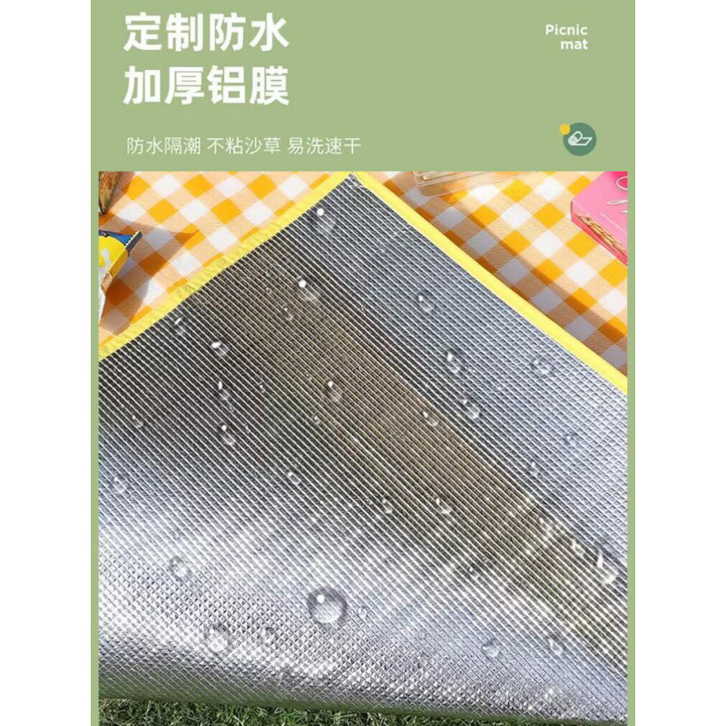 2025 새로운 피크닉 매트 두꺼운 야외 캠핑 휴대용 텐트 방수 매트 알루미늄 필름 방습 및 방습