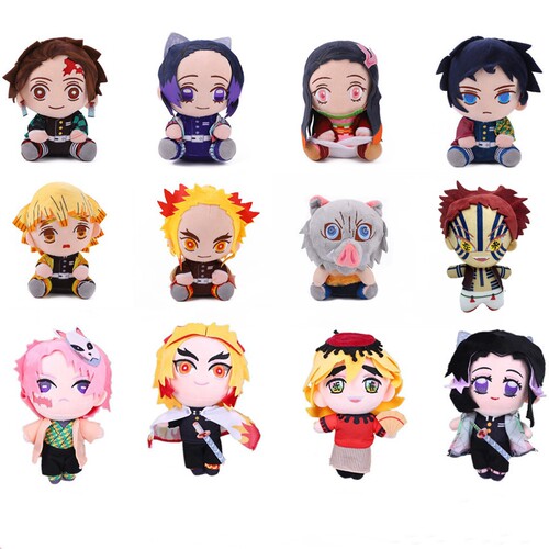 Demon Slayer Plush Toy Q Version Doll Doll You Can Choose The Same Style As Anime Periphery Direct Supply