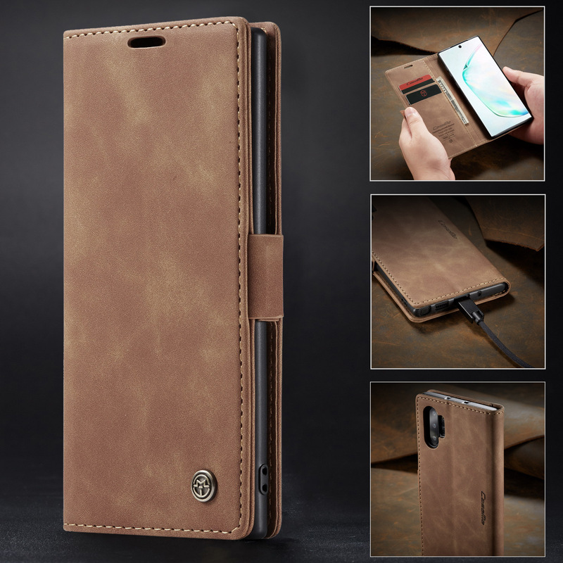 Suitable for Zfold7 Samsung Note20 Mobile Phone Case Note10Plus Card Zfold5 Flip Cover Zfold6 Leather Case
