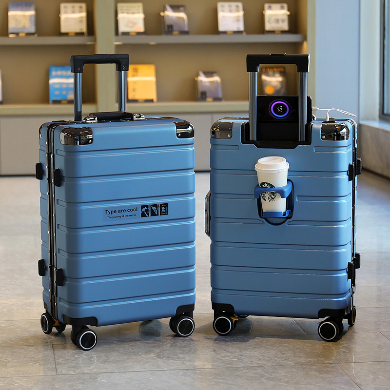 New model luggage with aluminum frame, compact travel suitcase, student trolley case with universal wheels, carry-on luggage with brake wheels, sturdy and durable New model luggage with aluminum frame, compact travel suitcase, student trolley case with universal wheels, carry-on luggage with brake wheels, sturdy and durable