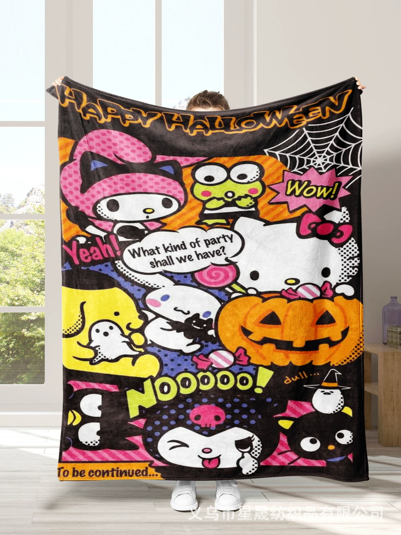 (Граница торговли), санрио, hello kitty, фланелевая стеганая простыня, хэллоуин