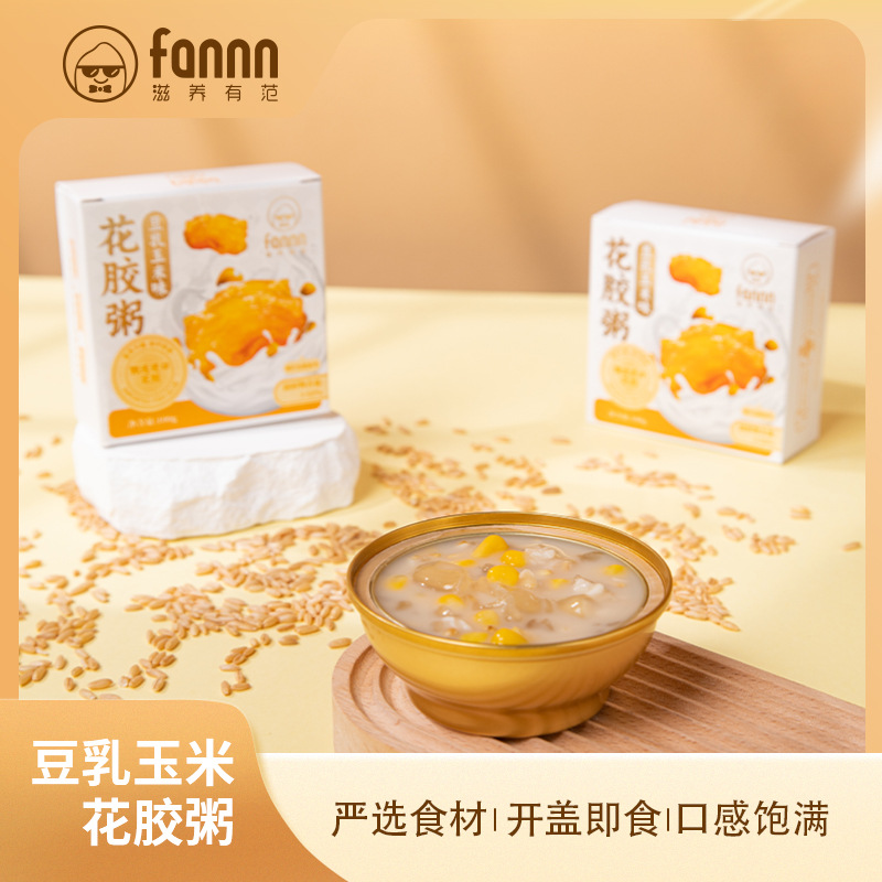 Nourishing Style 100g Soy Milk Corn Starch Jelly Congee Ready-to-Eat Jelly Delicious Healthy Nutritious Meal Replacement Breakfast Factory Stock