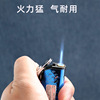 Shandong manufacturer Direct selling Jinbohong 8015 Metal direct lighter blue flame, durable windproof lighter can advertise