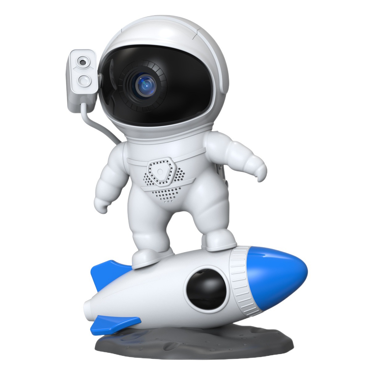 Transfronterizo nuevo cohete astronauta Galaxy Universo cielo estrellado lámpara de proyección lámpara de dormitorio de luz nocturna gratis 12 películas de Feilin