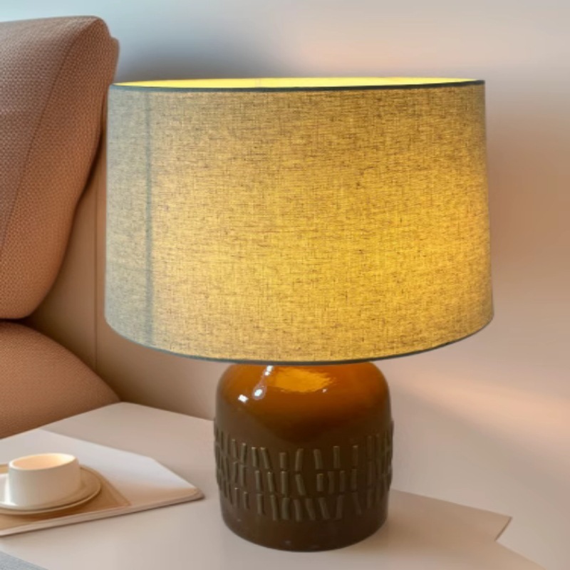 lámpara de escritorio de cerámica francesa medieval sala de estar dormitorio cabecera de cama de diseño retro atmósfera sensación de silencio luces de suelo de alto nivel