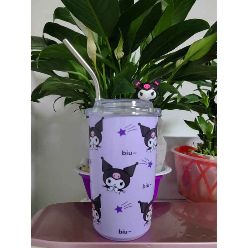 Sanli o Yugui perro coolomi 304 taza de vacío chica de alto aspecto lindo de los niños en línea Rojo estudiante KT gato taza de agua