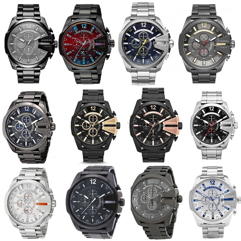 Disai Black Samurai Watch Sports Fashion European and American Watch Large Dial Quartz Movement Steel Band Watch Cassie