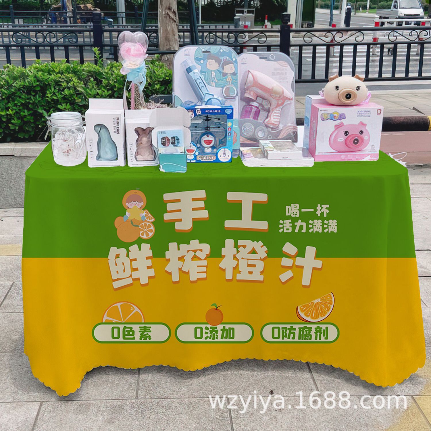 Mantel de jugo recién exprimido