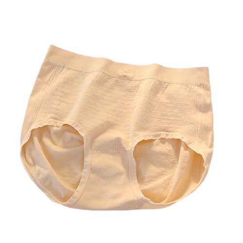 Large size autumn and winter new high-waisted women's underwear, belly-lifting and hip-lifting, breathable, traceless, antibacterial, pure cotton crotch girls' briefs