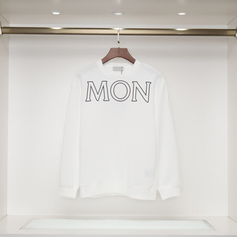 新款欧美蒙MON满印CLER魔术贴刺绣字母LOGO圆领卫衣男女同款上衣|undefined