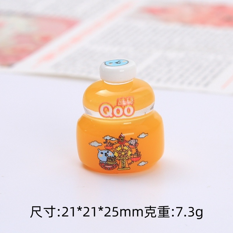 立体动物饮料瓶食玩卡通手工diy饰品配件奶油胶树脂小配件材料包|undefined