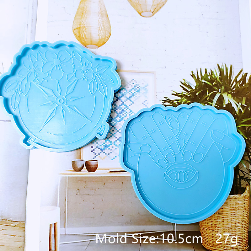 新款杯垫花之芒杯垫手心里的脸垫子情人节杯垫创意花垫子硅胶模具