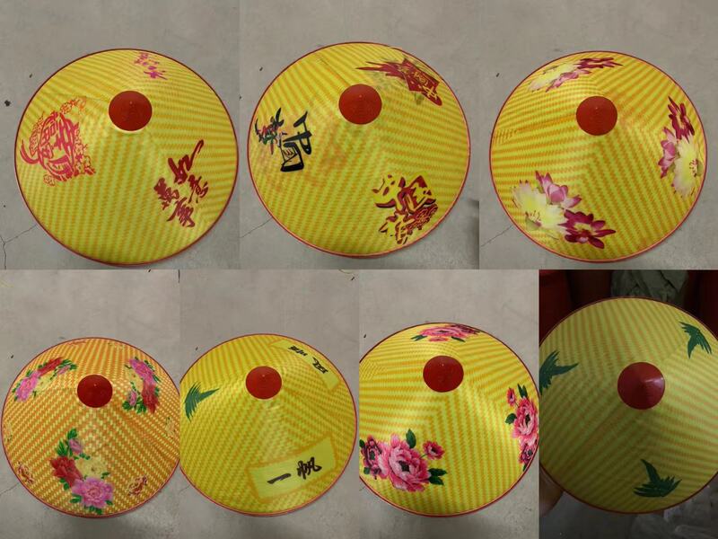 日焼け止め、日よけ、茶摘み、雨よけ、旅行、舞台公演、彩筆画、花柄帽子、大きなつば、レトロ風|undefined
